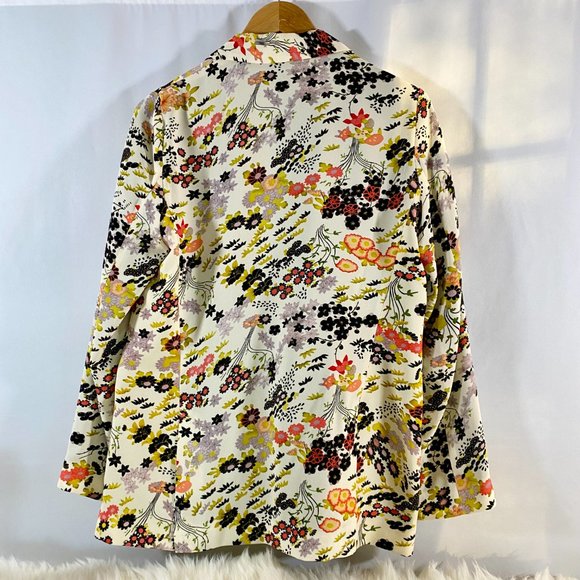 NWT Topshop IDOL Floral Leaf Print Blazer Size 4 US - Picture 6 of 12